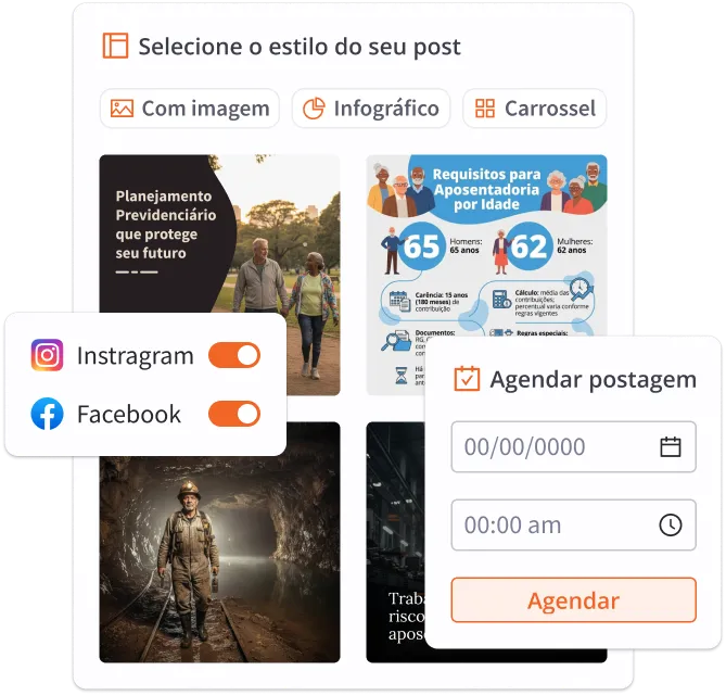 Visão geral do fluxo de criação de conteúdo do PrevAds
