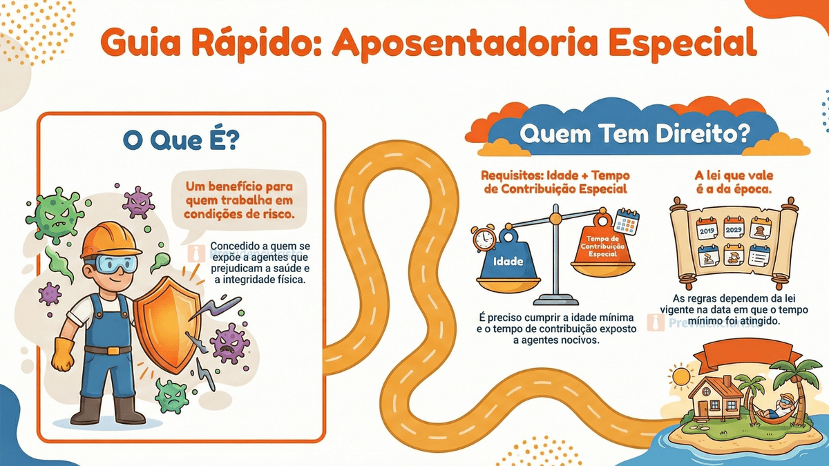 infográfico que explica o que é aposentadoria especial