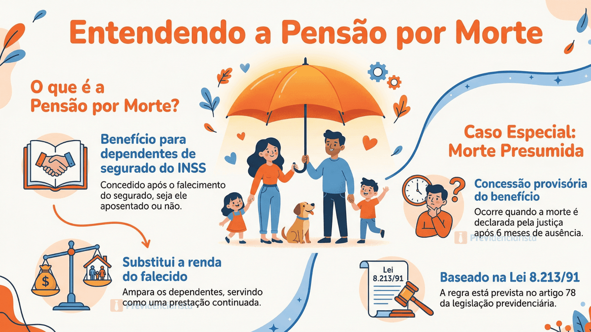 infográfico que explica pensão por morte