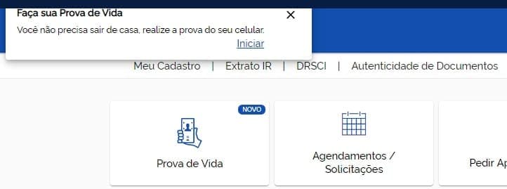 Prova de vida digital INSS
