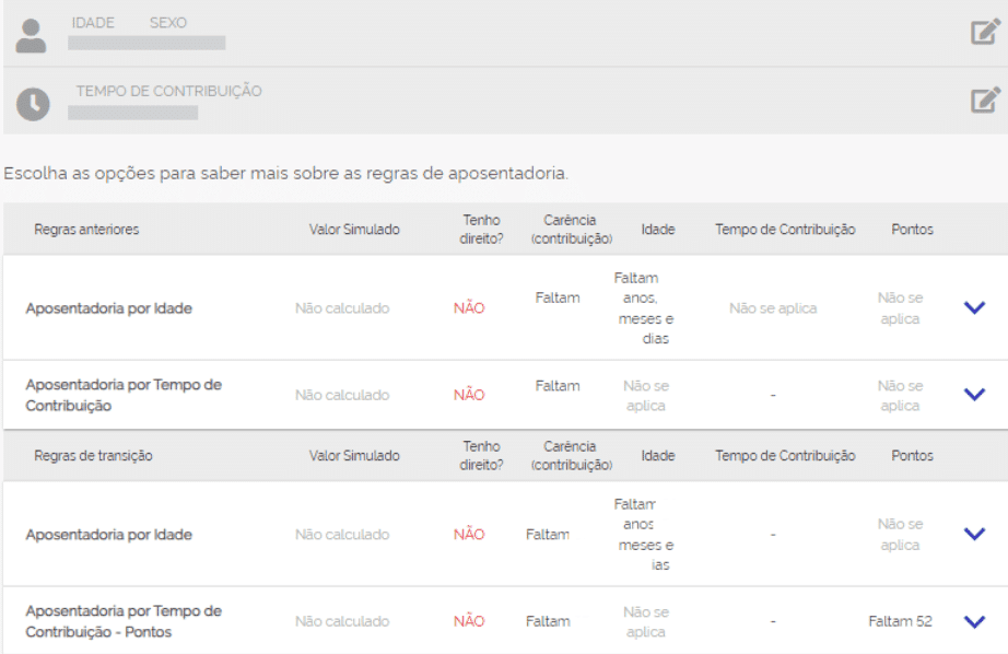 simular aposentadoria passo 6