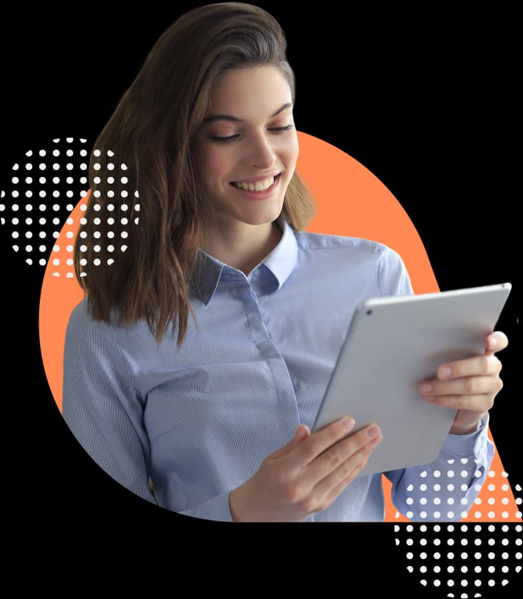 Mulher usando tablet Mulher usando tablet