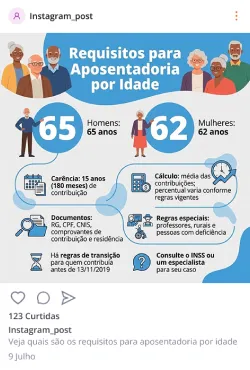 Exemplo de post PrevAds com infográfico sobre BPC/LOAS